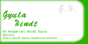 gyula windt business card